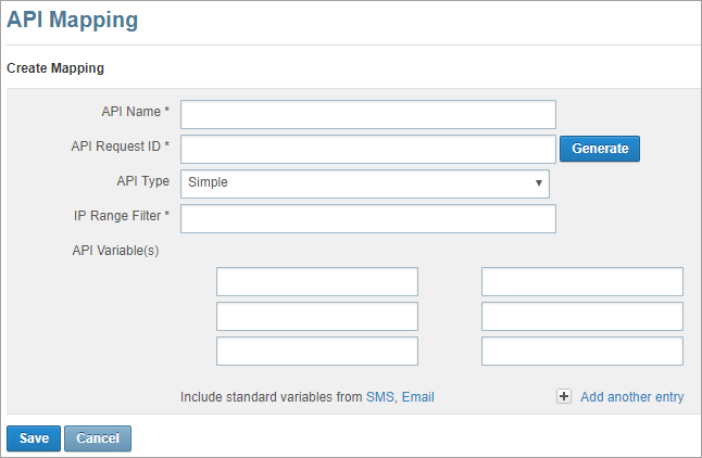 create the API mapping