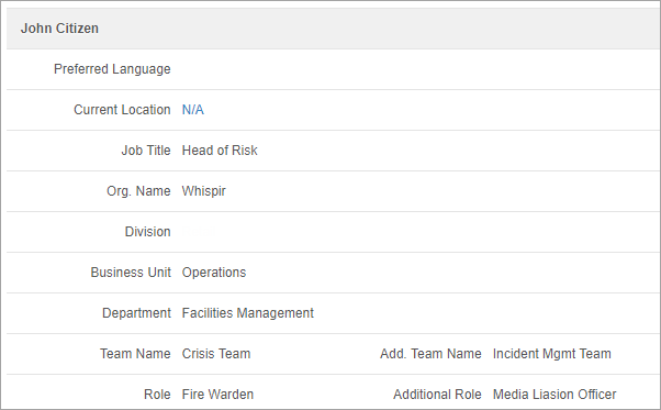 visible contact fields when privacy is enabled